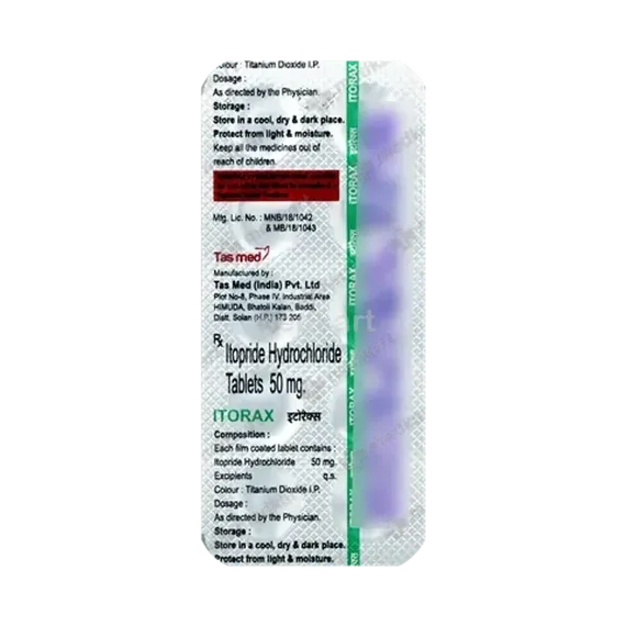 itorax 50mg tablet 10's